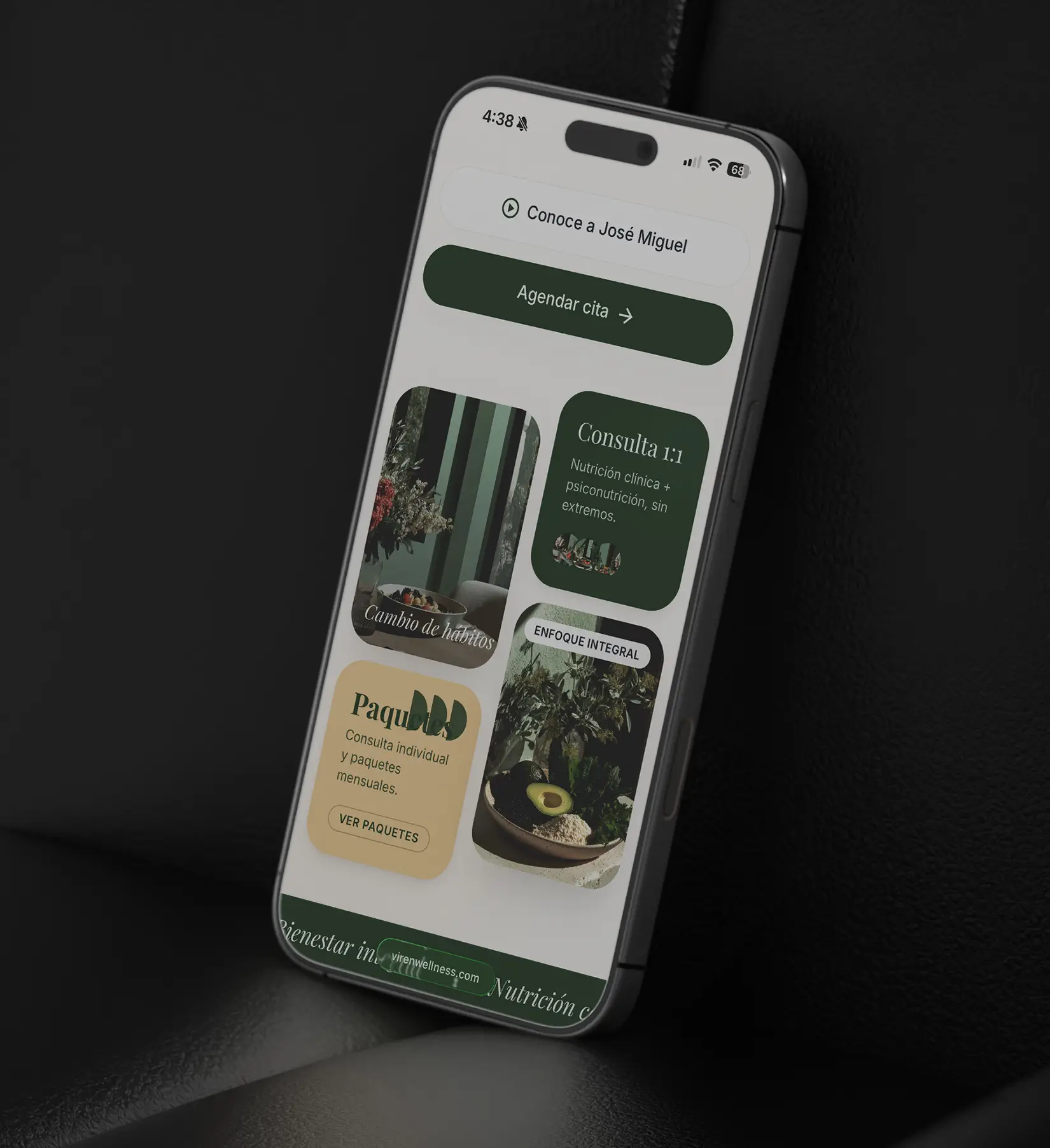 Viren Wellness product design mockup